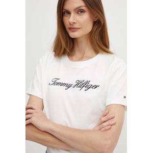 T-shirt Tommy Hilfiger w młodzieżowym stylu z bawełny z krótkim rękawem
