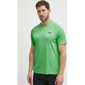 Zielony t-shirt Under Armour z krótkim rękawem w sportowym stylu