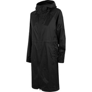 Czarny płaszcz 4F z kapturem w stylu casual