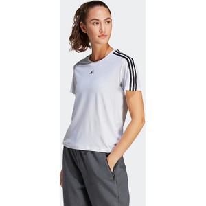 T-shirt Adidas z okrągłym dekoltem w sportowym stylu