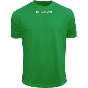 Zielony t-shirt Givova z krótkim rękawem w sportowym stylu z tkaniny