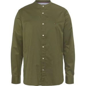Zielona koszula Tommy Hilfiger w stylu casual z bawełny z kołnierzykiem button down