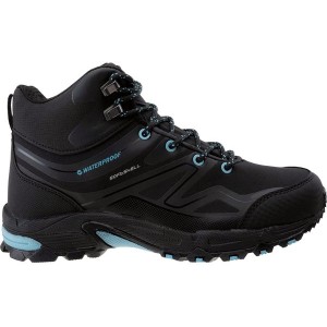Czarne buty trekkingowe Hi-Tec z płaską podeszwą