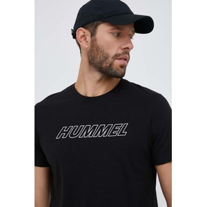 T-shirt Hummel w młodzieżowym stylu z dzianiny z nadrukiem