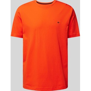 Pomarańczowy t-shirt Fynch Hatton z krótkim rękawem z bawełny