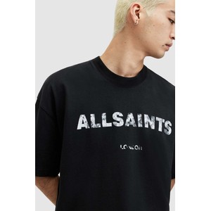 Czarny t-shirt AllSaints z nadrukiem