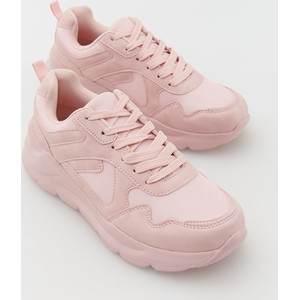 Różowe buty sportowe dziecięce Reserved sznurowane