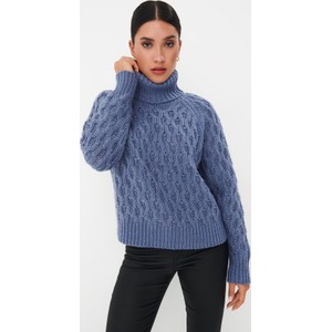 Granatowy sweter Mohito w stylu casual