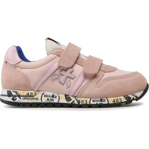 Różowe buty sportowe dziecięce Premiata na rzepy