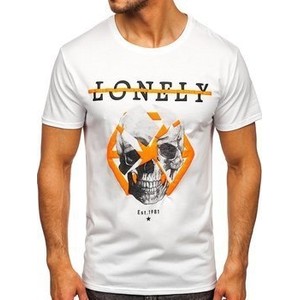 T-shirt Denley w młodzieżowym stylu z nadrukiem z bawełny