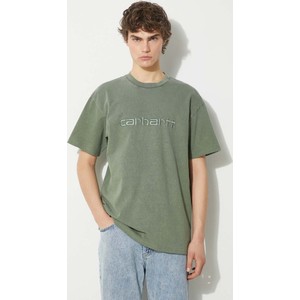 Zielony t-shirt Carhartt WIP z krótkim rękawem z bawełny