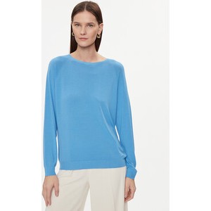 Niebieski sweter Kontatto w stylu casual