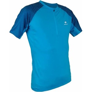 Niebieski t-shirt Raidlight z krótkim rękawem w sportowym stylu