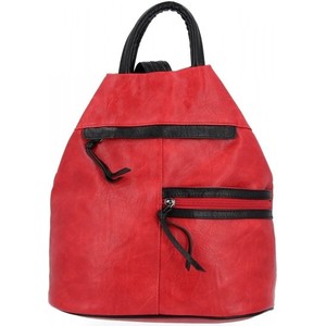 Czerwony plecak Hernan ze skóry ekologicznej