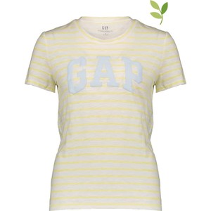 Żółty t-shirt Gap z bawełny