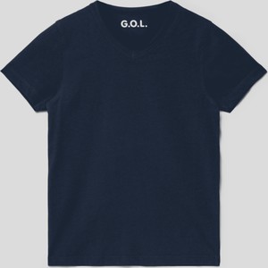 Granatowa koszulka dziecięca G.o.l. z bawełny z krótkim rękawem