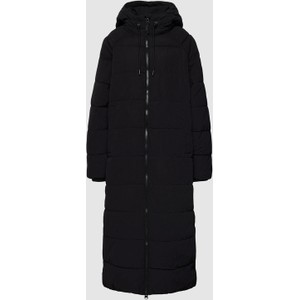 Czarny płaszcz Q/s Designed By - S.oliver z kapturem