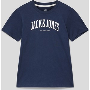 Granatowa koszulka dziecięca Jack & Jones dla chłopców