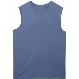 Niebieski t-shirt 4F z krótkim rękawem