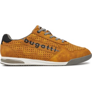 Żółte buty sportowe Bugatti w sportowym stylu