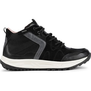Czarne buty sportowe Geox w sportowym stylu z płaską podeszwą