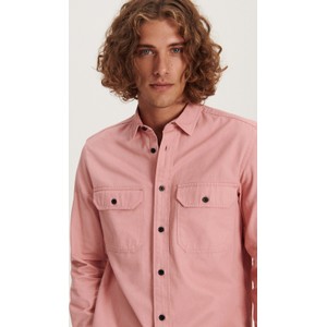 Różowa koszula Reserved w stylu casual