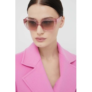 Różowe okulary damskie Armani Exchange