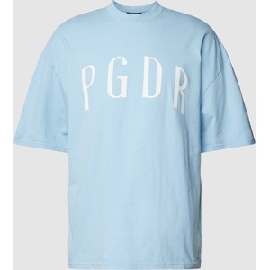 Niebieski t-shirt Pegador z bawełny w młodzieżowym stylu