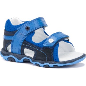 Niebieskie buty dziecięce letnie Awis Obuwie na rzepy