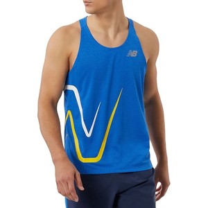 Niebieska koszulka New Balance z krótkim rękawem w sportowym stylu