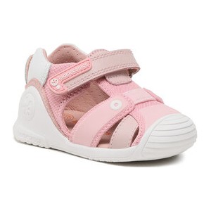Różowe buciki niemowlęce BIOMECANICS dla dziewczynek na rzepy