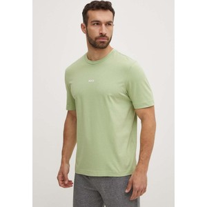 Zielony t-shirt Hugo Boss z krótkim rękawem w stylu casual