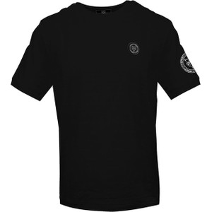 Czarny t-shirt Limango Polska z bawełny z krótkim rękawem