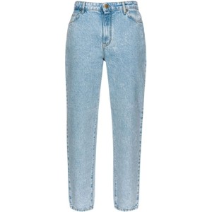 Niebieskie jeansy Pinko z bawełny w street stylu