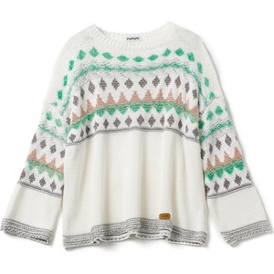 Sweter PaMaMi w stylu casual w geometryczne wzory
