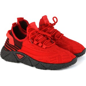 Czerwone buty sportowe CAMO sznurowane