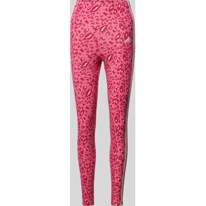Różowe spodnie Adidas Sportswear z bawełny