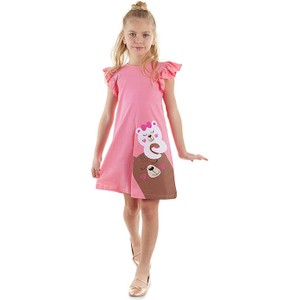 Różowa sukienka dziewczęca Denokids z bawełny