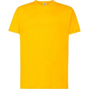 Żółty t-shirt JK Collection z krótkim rękawem