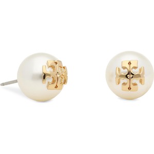 Kolczyki TORY BURCH - Crystal Pearl Stud Earring 11165514 Ivory/Tory Gold 110