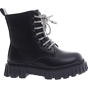 Buty dziecięce zimowe Pantofelek24 dla dziewczynek sznurowane