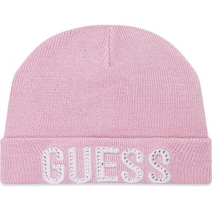 Różowa czapka Guess