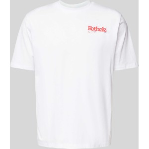 T-shirt Rotholz w stylu casual z krótkim rękawem z nadrukiem