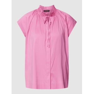 Różowa bluzka Repeat z bawełny z krótkim rękawem