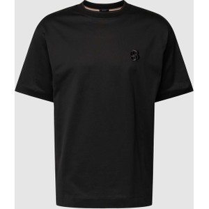 Czarny t-shirt Hugo Boss z krótkim rękawem z bawełny