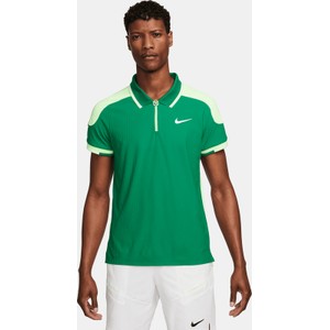 Zielona koszulka polo Nike z krótkim rękawem w sportowym stylu