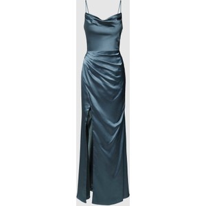 Sukienka Luxuar Fashion dopasowana z dekoltem w kształcie litery v