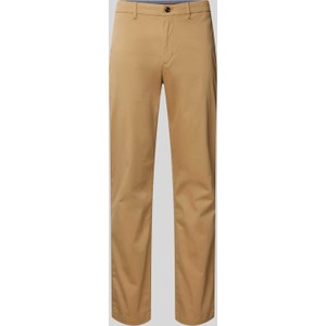 Brązowe spodnie Tommy Hilfiger w stylu casual z bawełny