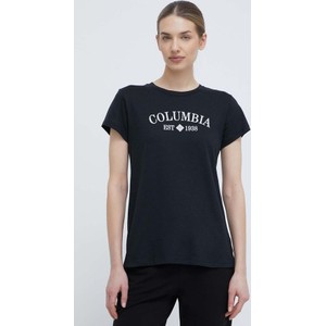 T-shirt Columbia z okrągłym dekoltem z krótkim rękawem