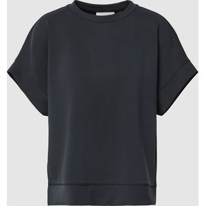 Czarny t-shirt Rich & Royal z krótkim rękawem z okrągłym dekoltem